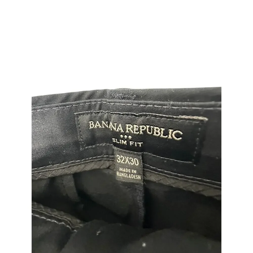 Banana Republic Black Slim Core Temp Chino Pants 32x30